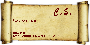 Czeke Saul névjegykártya